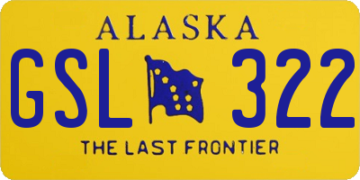 AK license plate GSL322