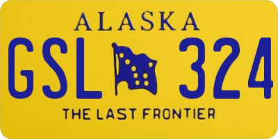 AK license plate GSL324