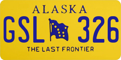 AK license plate GSL326