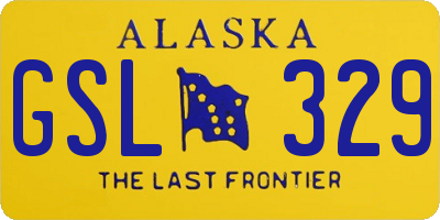 AK license plate GSL329