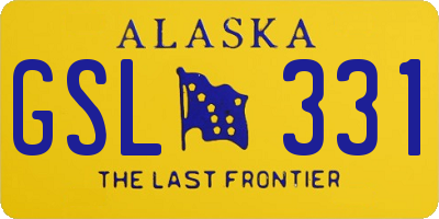 AK license plate GSL331