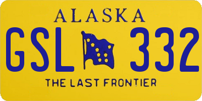 AK license plate GSL332