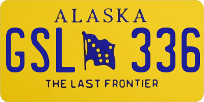 AK license plate GSL336
