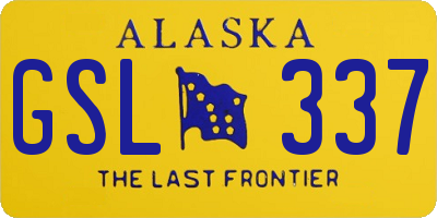 AK license plate GSL337