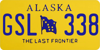 AK license plate GSL338