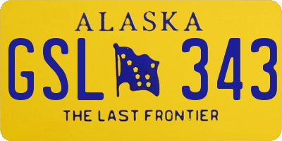 AK license plate GSL343