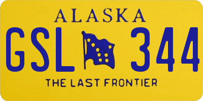 AK license plate GSL344