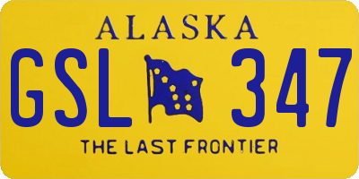 AK license plate GSL347