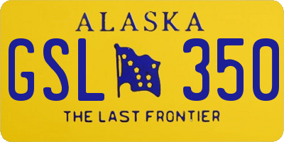 AK license plate GSL350