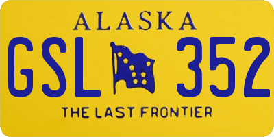 AK license plate GSL352