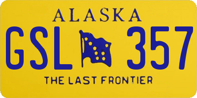 AK license plate GSL357