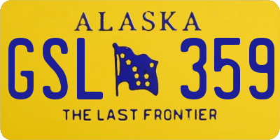 AK license plate GSL359