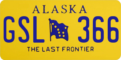 AK license plate GSL366
