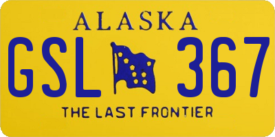 AK license plate GSL367