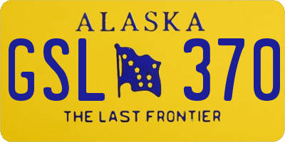 AK license plate GSL370