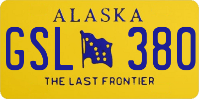 AK license plate GSL380