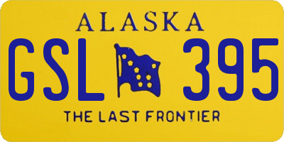AK license plate GSL395