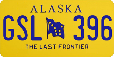 AK license plate GSL396