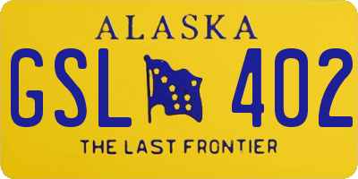 AK license plate GSL402