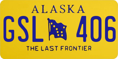 AK license plate GSL406