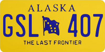 AK license plate GSL407