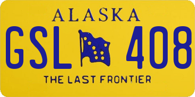 AK license plate GSL408