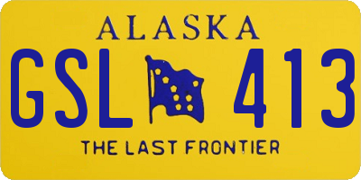 AK license plate GSL413