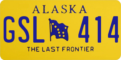 AK license plate GSL414