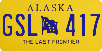 AK license plate GSL417