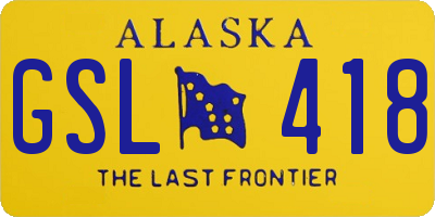AK license plate GSL418