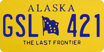 AK license plate GSL421
