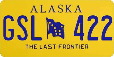 AK license plate GSL422