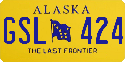 AK license plate GSL424