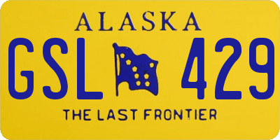 AK license plate GSL429