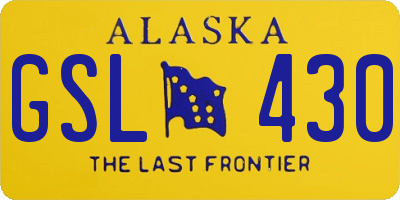 AK license plate GSL430