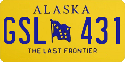 AK license plate GSL431