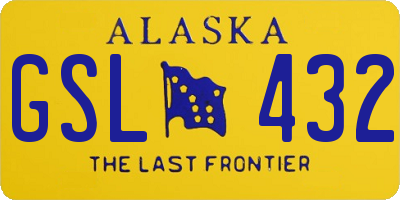 AK license plate GSL432