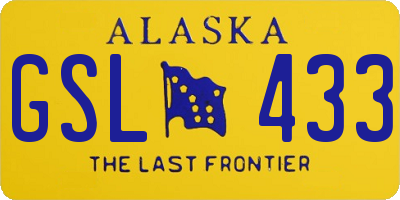 AK license plate GSL433