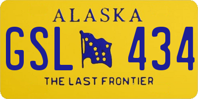 AK license plate GSL434