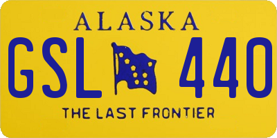 AK license plate GSL440