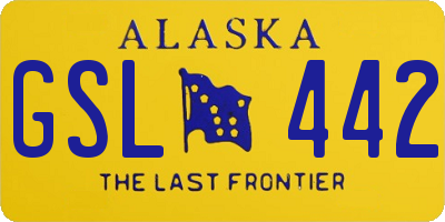 AK license plate GSL442