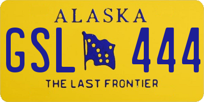 AK license plate GSL444