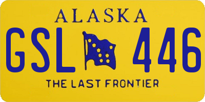 AK license plate GSL446