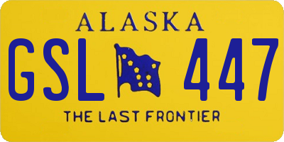 AK license plate GSL447