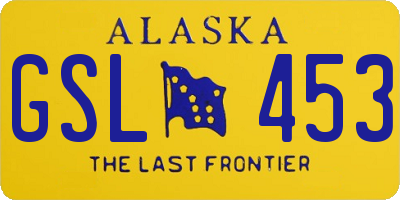 AK license plate GSL453