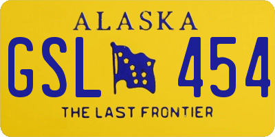 AK license plate GSL454