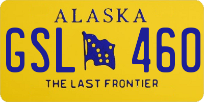 AK license plate GSL460