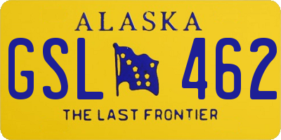 AK license plate GSL462