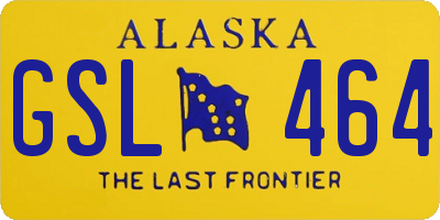 AK license plate GSL464