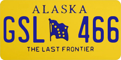 AK license plate GSL466